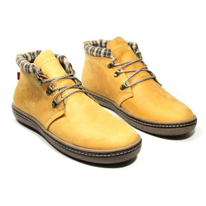 Мужские ботинки на меху Switzerland светло-коричневые