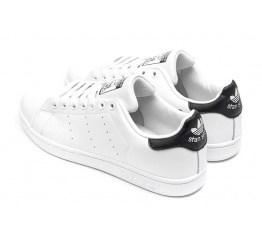 Мужские кроссовки Adidas Stan Smith белые с черным