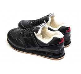 Купить Мужские кроссовки на меху New Balance 574 Fur черные в Украине