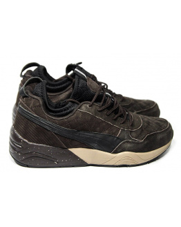 Мужские кроссовки на меху Puma R698 x Ronnie Fieg x Highsnobiety коричневые
