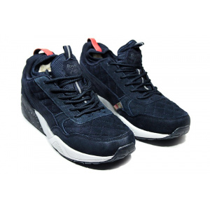 Мужские кроссовки на меху Puma R698 x Ronnie Fieg x Highsnobiety темно-синие