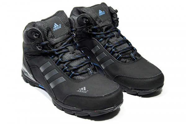 Мужские высокие кроссовки на меху Adidas Climaproof High черные