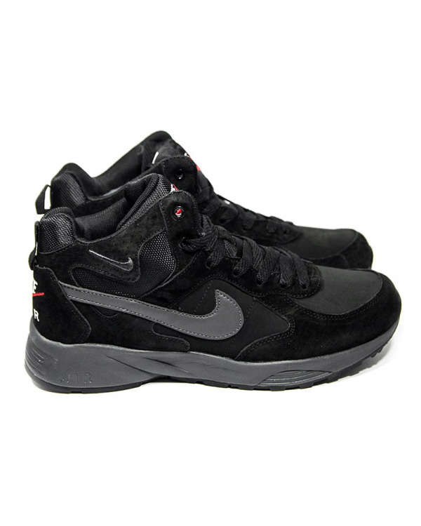 Чоловічі високі кросівки зимові Nike Air чорні