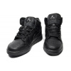 Мужские высокие кроссовки на меху Nike Air Jordan 1 Retro High черные