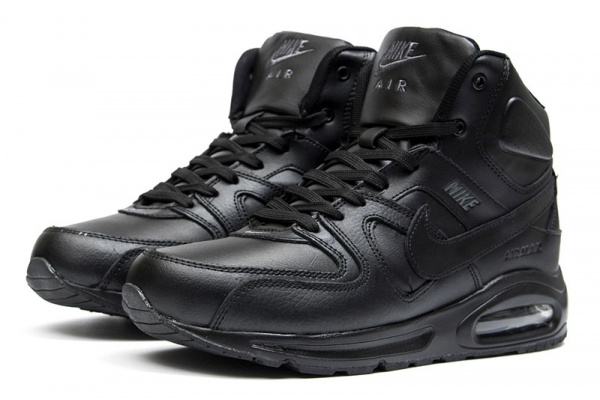 Мужские высокие кроссовки на меху Nike Air Max Command High Top черные