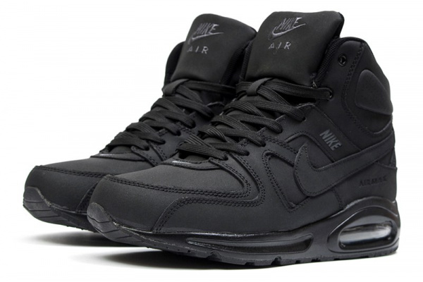 Мужские высокие кроссовки на меху Nike Air Max Command High Top черные
