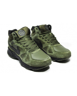 Мужские высокие кроссовки на меху Nike Air Max хаки
