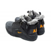 Мужские высокие кроссовки на меху Nike Huarache х Acronym City Mid серые с оранжевым