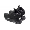 Мужские высокие кроссовки на меху Nike Huarache High Top черные с белым