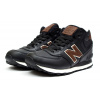 Мужские высокие кроссовки New Balance 574 Mid-Cut черные с коричневым
