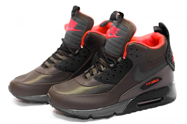 Мужские высокие кроссовки Nike Air Max 90 High-Top коричневые