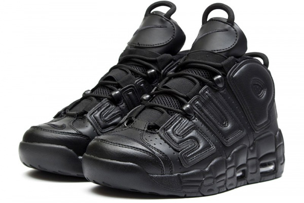 Мужские высокие кроссовки Nike Air More Uptempo '96 x Supreme черные