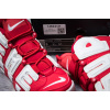 Мужские высокие кроссовки Nike Air More Uptempo '96 x Supreme красные с белым