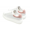 Купить Женские кроссовки Alexander McQueen Oversized Sole Low Sneaker белые с розовым