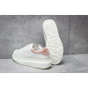 Купить Женские кроссовки Alexander McQueen Oversized Sole Low Sneaker белые с розовым