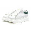 Женские кроссовки Alexander McQueen Oversized Sole Low Sneaker белые с зеленым