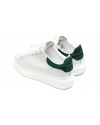 Купить Жіночі кросівки Alexander McQueen Oversized Sole Low Sneaker білі з зеленим