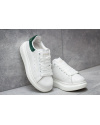 Купить Жіночі кросівки Alexander McQueen Oversized Sole Low Sneaker білі з зеленим
