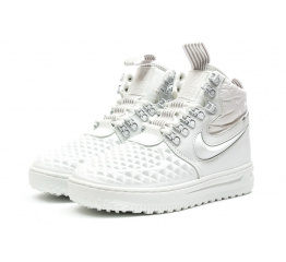 Женские высокие кроссовки на межу Nike Lunar Force 1 Duckboot '17 белые
