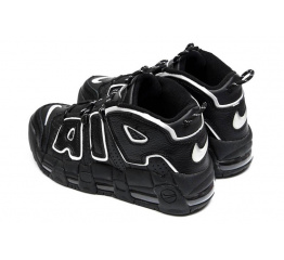 Женские высокие кроссовки Nike Air More Uptempo '96 Premium черные с белым
