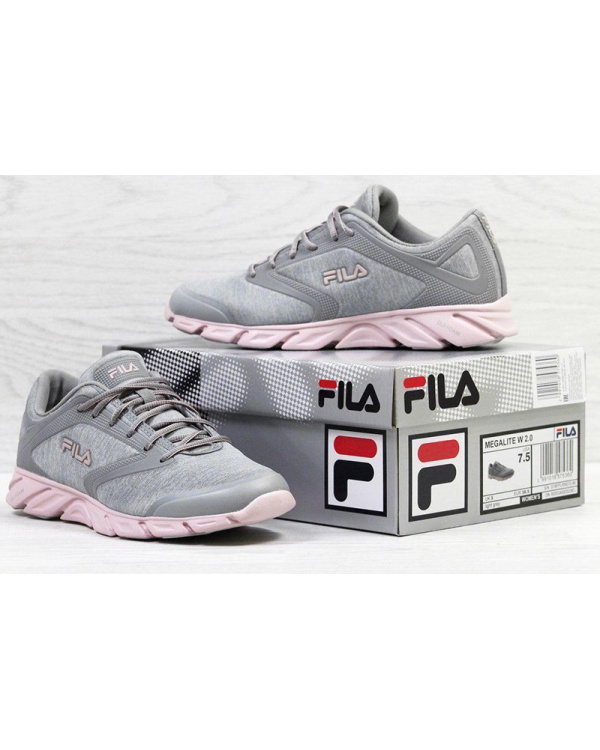 Женские кроссовки Fila Megalite 2.0 серые с розовым