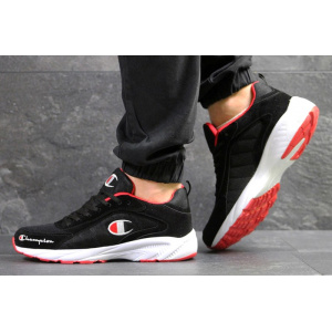 Мужские кроссовки Champion черные с белым и красным