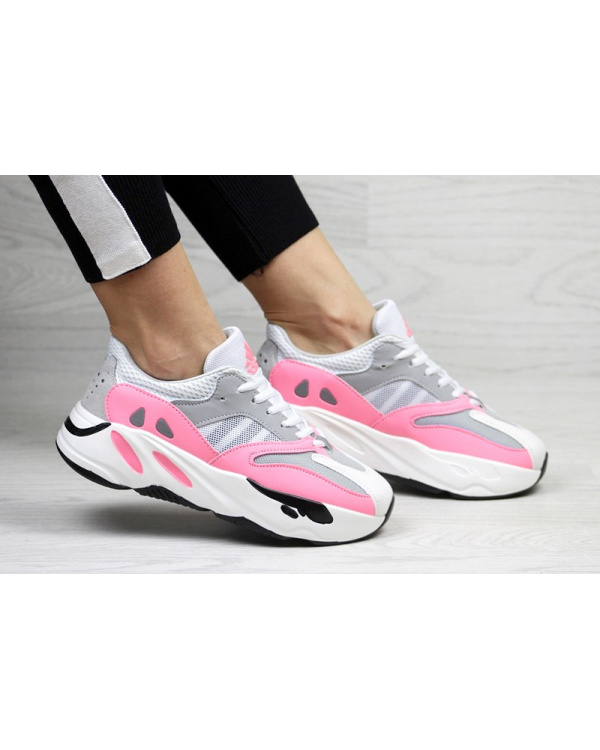 Жіночі кросівки Adidas Yeezy Boost Wave Runner 700 'OG' сірі з рожевим