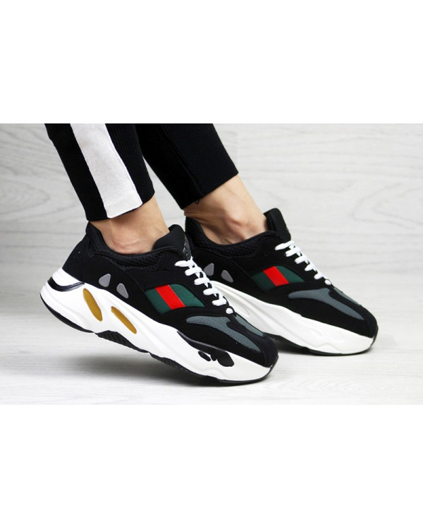 Женские кроссовки Adidas Yeezy Boost Wave Runner 700 'OG' черные с белым