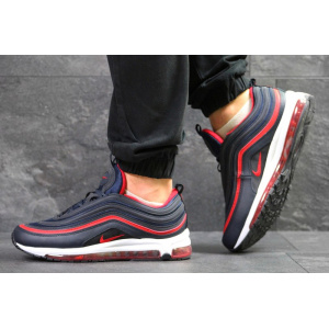 Мужские кроссовки Nike Air Max 97 синие с красным