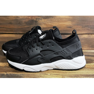 Мужские кроссовки Nike Air Huarache черные с белым
