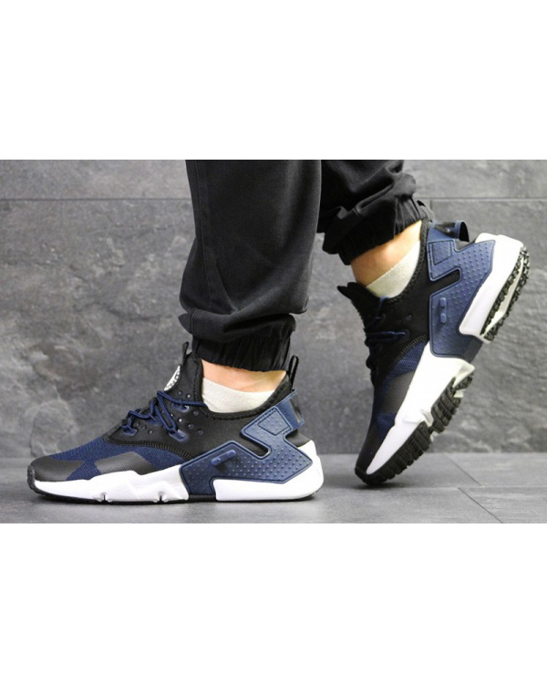 Мужские кроссовки Nike Air Huarache Drift синие с черным