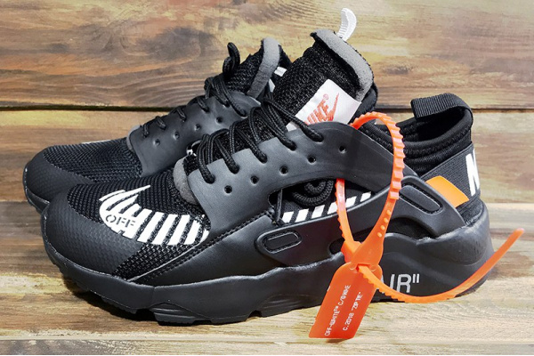 Мужские кроссовки Nike Air Huarache x Off White черные