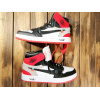 Мужские кроссовки Nike Air Jordan 1 Retro High x Off White белые с черным и красным