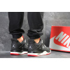 Мужские кроссовки Nike Air Jordan 4 Retro черные с белым и красным