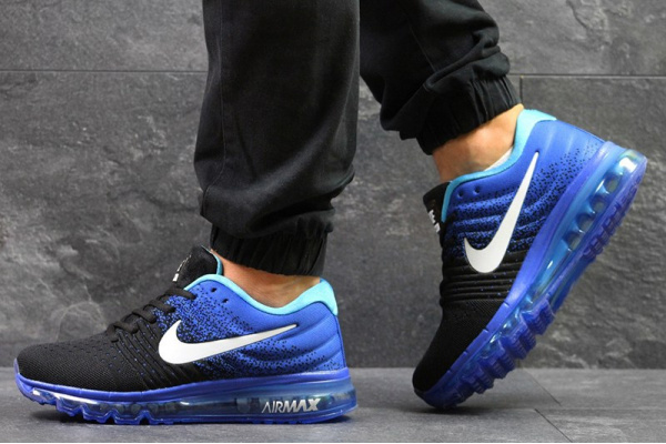 Мужские кроссовки Nike Air Max 2017 синие с черным