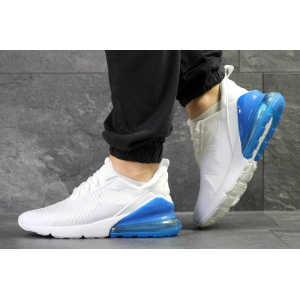Мужские кроссовки Nike Air Max 270 белые с голубым