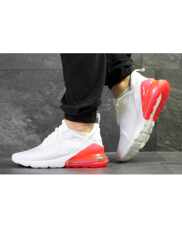 Чоловічі кросівки Nike Air Max 270 білі з червоним