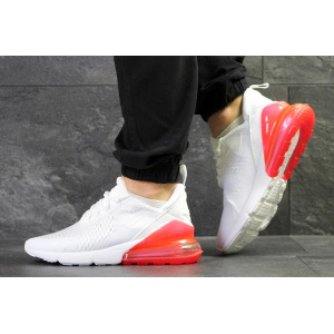Мужские кроссовки Nike Air Max 270 белые с оранжевым