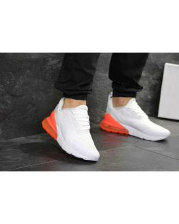 Чоловічі кросівки Nike Air Max 270 білі з помаранчевим