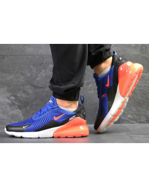 Чоловічі кросівки Nike Air Max 270 сині з помаранчевим