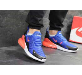 Мужские кроссовки Nike Air Max 270 синие с оранжевым