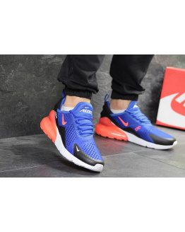 Чоловічі кросівки Nike Air Max 270 сині з помаранчевим