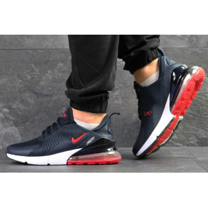 Мужские кроссовки Nike Air Max 270 темно-синие с красным