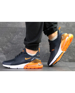 Чоловічі кросівки Nike Air Max 270 темно-сині з помаранчевим