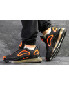 Мужские кроссовки Nike Air Max 720 черные с оранжевым