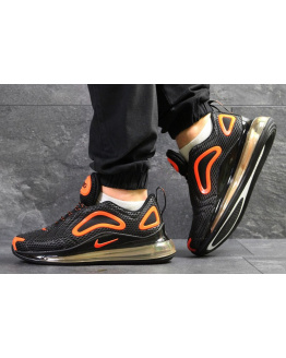 Мужские кроссовки Nike Air Max 720 черные с оранжевым
