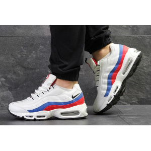 Чоловічі кросівки Nike Air Max 95 OG білі з синім и красным