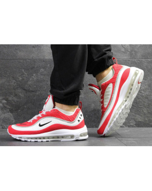 Мужские кроссовки Nike Air Max 98 х Off-White красные с белым