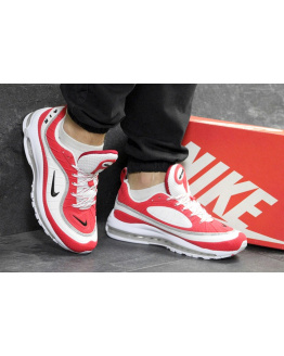 Чоловічі кросівки Nike Air Max 98 х Off-White червоні з білим