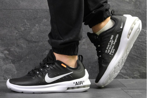 Мужские кроссовки Nike Air Max Axis х Off-White черные с белым
